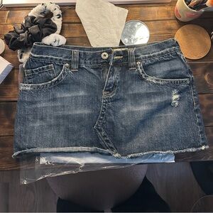 Roxy dark denim mini skirt